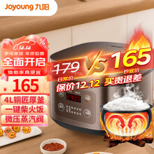 九阳（Joyoung）4升3~8人家用智能电饭煲电饭锅大火力柴火饭智能预约30分钟快煮饭多功能焖煮防溢4L方煲F-40FZ815