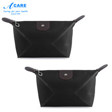 阿嚓热 2个化妆包便携简约大容量多功能旅行随身洗漱化妆品收纳袋 黑色2个