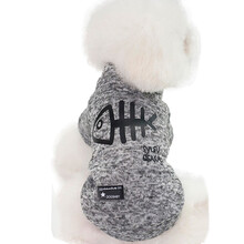 SLPC狗狗衣服小型犬泰迪狗衣服春夏薄款两脚狗卫衣猫咪服装比熊博美法斗宠物衣服 灰色 S（4斤以内）