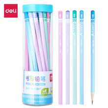得力(deli)30支桶装HB学生六角杆铅笔素描绘画笔木质儿童书写铅笔 58166