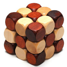 儿童木制解锁智力休闲玩具拆装孔明锁鲁班锁儿童节圣诞新年礼物 神龙摆尾