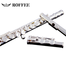 德国【ROFFEE】罗菲 16闭孔22S长笛乐器C调白铜镀银加E键长笛初学乐器 16闭孔 22S