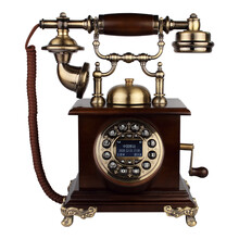 金顺迪 JSD006 欧式复古电话机 美式家用实木仿古座机办公老式固定电话 双支架按键款(插4G全网通手机卡)