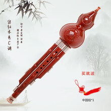 胶木葫芦丝c调降b调初学乐器葫芦丝巴乌实用乐器竹笛 仿红木C调套餐一