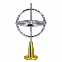 金属陀螺仪玩具指尖陀螺魔幻反重力成年人减压平衡机械Gyroscope 银色金属陀螺仪