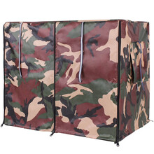 【不包含狗笼】憨憨宠 狗笼罩子狗笼子罩丝笼方管牛津布罩防风防雨宠物笼雨罩猫笼兔笼四季通用保暖罩 迷彩色 600丝笼罩63*44*51cm 不包含笼子