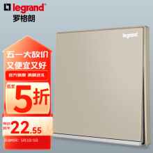罗格朗（LEGRAND）开关插座面板 逸景系列米兰金色家用86型 单开单控