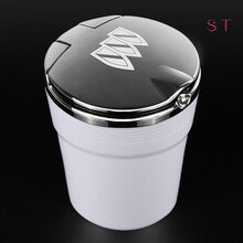 适用于别克GL8英朗君威昂科威君越威朗凯越车载烟灰缸带LED灯 白色 别克专用带车标