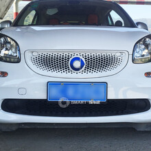 奔驰Smart冰膜装饰贴 前车标后车标贴纸 改色膜 车标改装贴片 冰膜车标（深蓝色）