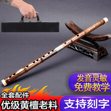 檀韵（TAN YUN） 笛子乐器竹笛横笛【黄檀木 音准不裂】专业级演奏成人初学学生儿童戈建明笛子 【G调+配件+笛盒】