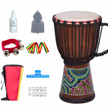 思雅晨（Saysn） 非洲鼓手工整木掏空山羊皮丽江手鼓12 英寸10 英寸6 英寸8 英寸桃花芯木 儿童款非洲鼓彩绘8寸（5岁以下儿童）