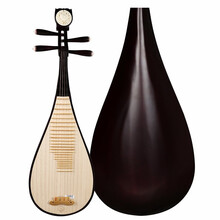 星海 色木儿童琵琶初学者练习红木色花开富贵头饰素面琵琶乐器 8901