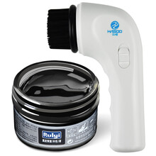 手持电动擦鞋机软毛鞋刷 家用自动刷鞋器护理器刷子 去污家用沙发皮具护理清洁 擦鞋神器擦鞋机套装 擦鞋机套装+黑色鞋油