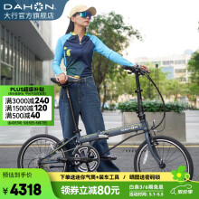 大行（DAHON）P18折叠自行车20英寸18速成人男女旅行运动公路车载单车KAC083 消光黑