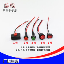 汽车用按钮小开关改装开关喇叭开关车灯开关翘板日行灯带线12V24V 2个包邮【5号】