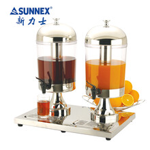新力士 不锈钢果汁鼎 高端酒店商用自助餐双头冷饮机 SUNNEX果汁机饮料机X23688PX2 双头X23688PX2-1