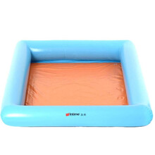 盈泰充气儿童沙滩玩具玩沙池套装决明子沙子玩具小孩钓鱼池游泳池海洋球池 3*5夹网池+电泵+修补包