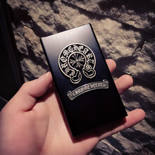 男人潮细烟盒20支装细盒子创意个性超薄便携自动弹开翻盖壳铝合金金属保护套防压防水防潮男士女士 克罗星黑色