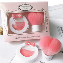 粉色安琪腮红刷一支装便携款晒红刷子小号软毛伸缩正品化妆刷 蜜桔粉（送腮红）