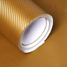 点滨 汽车用品碳纤维贴纸 立体车身贴膜改装内饰装饰全车贴拉花3D改色膜 3D金127cm宽*1米