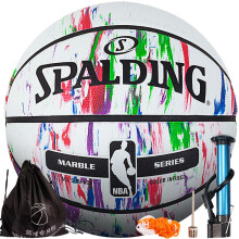 斯伯丁(SPALDING)大理石彩色印花系列室外橡胶篮球83-636Y