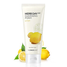 菲诗小铺The Face Shop每日 草本洗面奶 芦荟 樱桃学生补水保湿清洁控油泡沫洁面膏女 柠檬