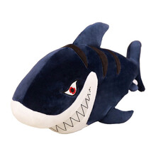 鲨鱼公仔玩偶大白鲨毛绒玩具儿童大号睡觉抱枕送女孩生日礼物男生 蓝色凶猛款 70cm