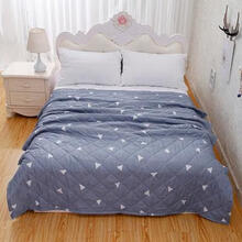 夏凉被夏季薄被子儿童单人学生双人宿舍春秋纤维被单位夏被空调被 灰格子 140*200cm单人被