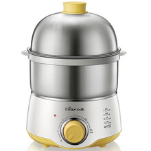 小熊（Bear）煮蛋器 迷你双层家用蒸蛋器 自动断煮鸡蛋神器电预约定时14个蛋 双层不锈钢可定时ZDQ-A07U1