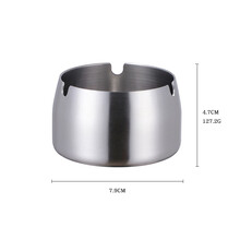 Buyer Sta不锈钢烟灰缸 防风创意烟灰缸大中小家用网吧办公室高档餐厅KTV 银色小号