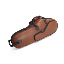 雨晨 sharerain 降E中音萨克斯盒箱包背包硬包防水抗摔压轻体包 革面棕色鳄鱼纹 一个