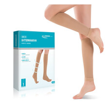 振德（ZHENDE）治疗型静脉曲张袜长筒医用压力袜弹力袜护小腿袜护士孕妇袜男女薄 压力一级短筒直筒  肤色 M