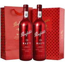 国际	奔富麦克斯(MAX 'S)干红葡萄酒 澳洲原瓶进口红酒 经典西拉赤霞珠750ml*2 礼盒装