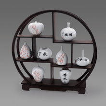 【般若·罗汉图】名家手绘釉上彩手工拉胚迷你组瓶 图片色