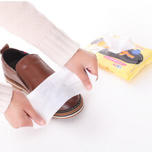 达伦伊 日本进口擦鞋湿巾皮鞋小白鞋清洁湿巾擦鞋神器免洗球鞋擦鞋湿巾 40片/包