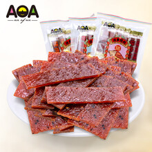 AOA猪肉脯蜜汁黑椒味风干手撕肉干独立包装网红休闲解馋小零食品 黑胡椒味90g*2袋