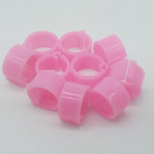 鸽子用品卡环开口脚环开口识别数字记号环彩色卡环足环 8mm内径粉色无编号100个