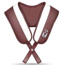 MZ/茗振家用插电动大力度捶打按摩披肩颈椎腰背部肩膀敲击带器材 枣红色