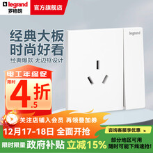 罗格朗（LEGRAND）开关插座面板 仕典系列玉兰白色86型暗装 16A三孔带 插座