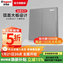 罗格朗（LEGRAND）开关插座逸景深砂银灰色86型面板清单报价 双开多控 开关