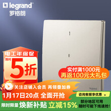 罗格朗（LEGRAND）开关面板 未莱IOT智能开关米家版无线遥控免布线 二位场景开关 粉铂金