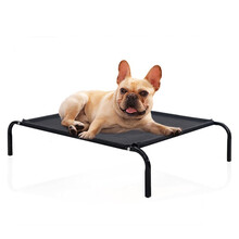 贝尼宠 狗床 宠物床行军床狗窝大型犬加粗方管透气耐抓可拆卸大中小型犬猫咪通用狗狗床 M-柯基法斗八哥-90X60X15cm