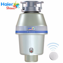 海尔（Haier）食物垃圾处理器家用 厨房厨余自动粉碎机处理机 可接洗碗机HSW-LD370B 银色