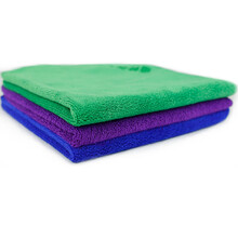 佰伶佰俐 洗车毛巾 清洁布 汽车用品擦车吸水洗车用毛巾40*40CM三条装（三色混装）