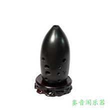 埙初学者专业十孔10孔双腔笔筒黑陶埙入门演奏级别F调G调古埙乐器 素面