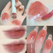 【第二件~10】少女心可爱小熊布丁琉光镜面唇釉口红不掉色不沾杯保湿素颜显白学生平价 01#白桃乌龙