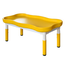 早教乐园桌实木沙盘桌儿童玩沙桌游戏桌太空沙桌玩具桌子玩沙积木儿童游戏桌幼儿园桌椅 新款沙桌120*60*55黄色