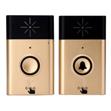 CACAZI卡佳斯 H6 一拖二拖一门铃无线家用电池款免打孔远距离智能远程对讲双向语音 对讲门铃 一拖一金色(即1室外机+1室内机)