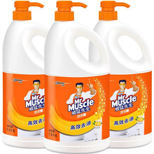 威猛先生洗洁精1.5kg清爽柠檬餐具茶具厨房表面净洗碗液大桶洗涤剂洗碗清洁去污去油易过水 1.5公斤*3瓶 威猛先生