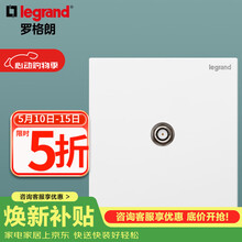 罗格朗（LEGRAND）开关插座面板 仕典系列玉兰白色86型暗装 宽频F接头电视 弱电类